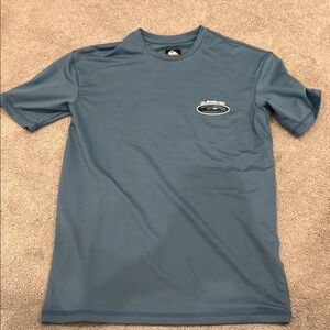 Quicksilver Blue Performance Tee Shirt Boys 12- medium